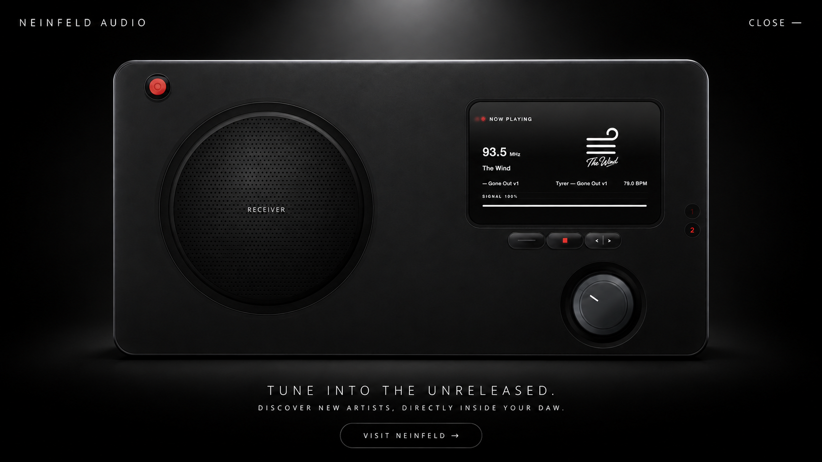 Neinfeld Audio Receiver plugin interface